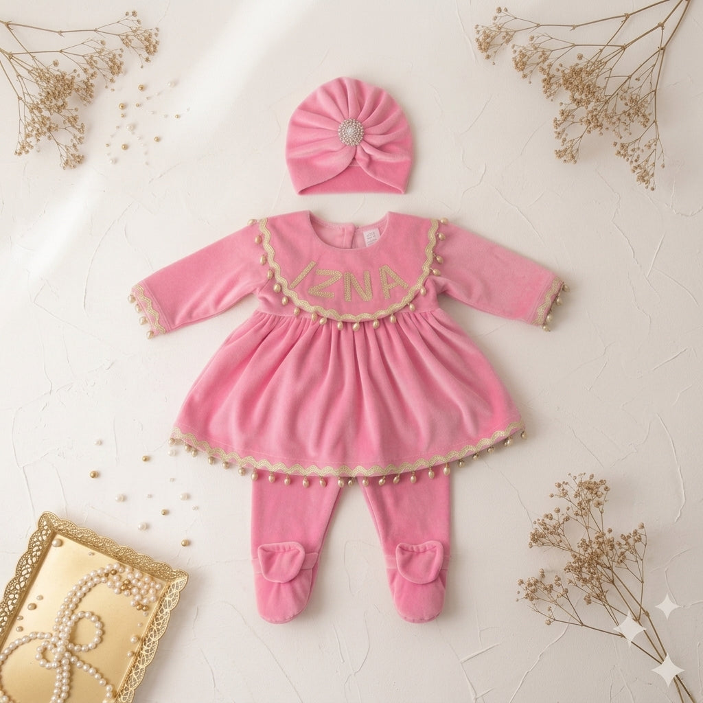 Rosy Pink Dress Set
