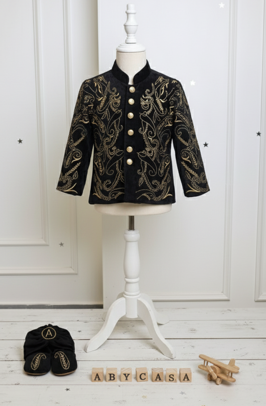 The Prince's Gold Embroidered Suit Set