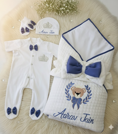 The Blue Bow Teddy Combo Set