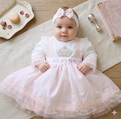 Peal Crown Butter Pink Frock