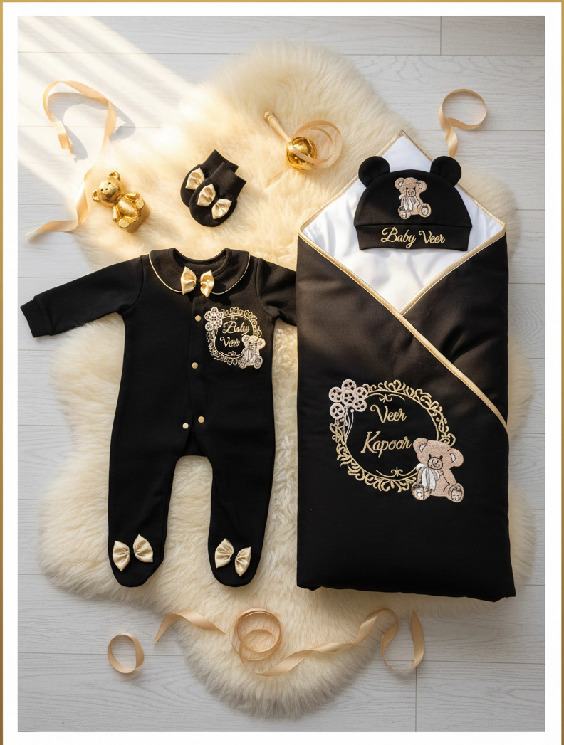 The Black and White Teddy Combo Set