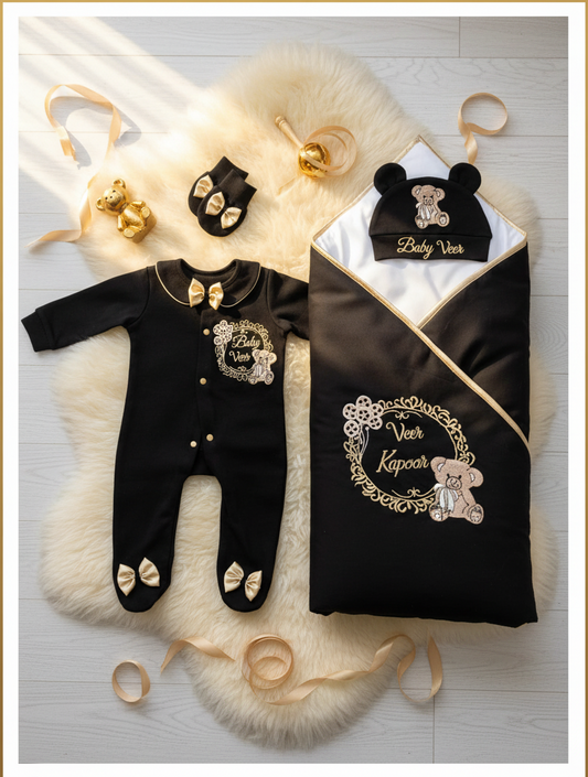 The Black and White Teddy Combo Set