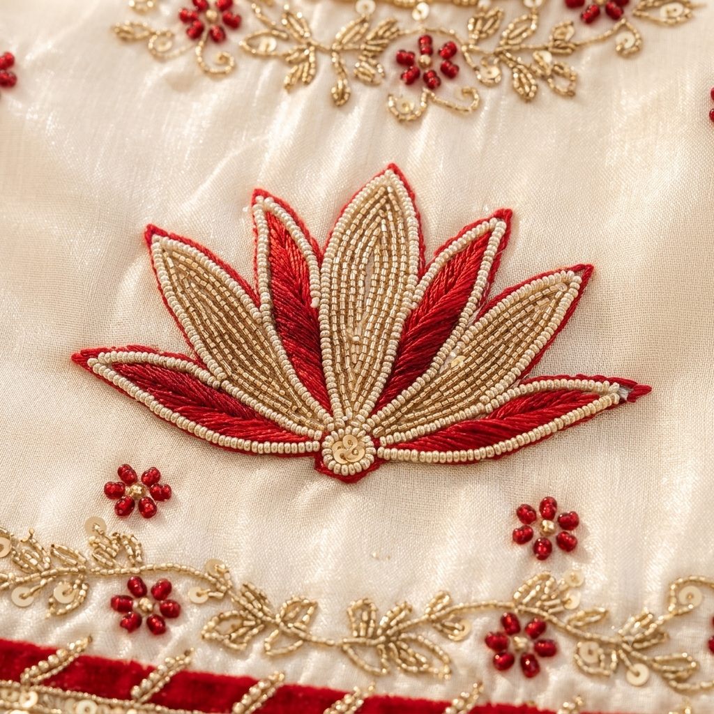 Ivory Lotus Lehenga Set