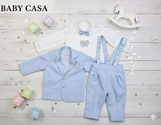 The Blue Initial 3 Piece Blazer Suit