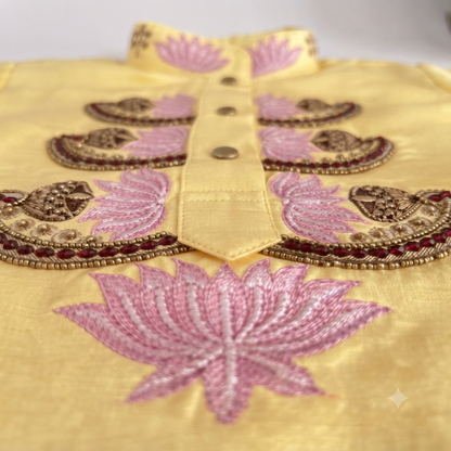 Yellow Lotus Kurta Set