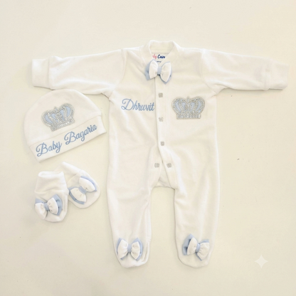 Royal Blue Crown Roomper Set