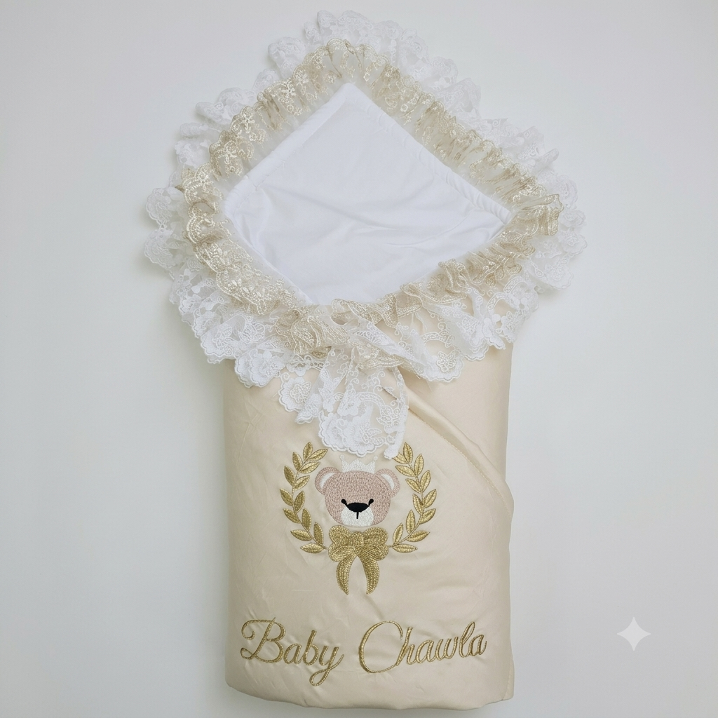 Champagne Teddy Lace Wrap