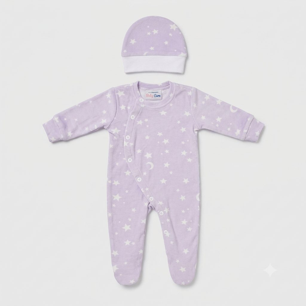 Lavender Star Romper Set