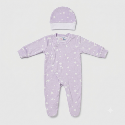 Lavender Star Romper Set