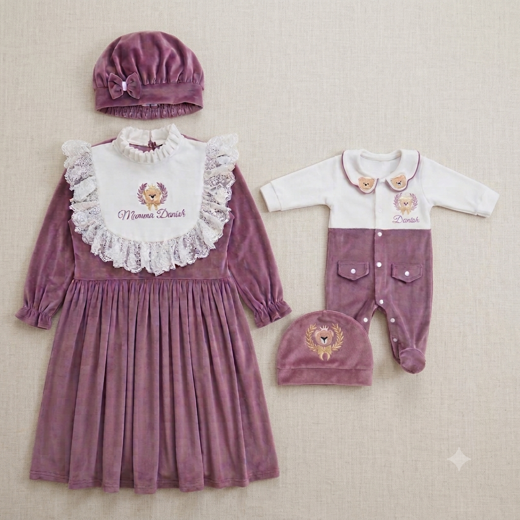 Mauve Mom & Baby Twinning Set
