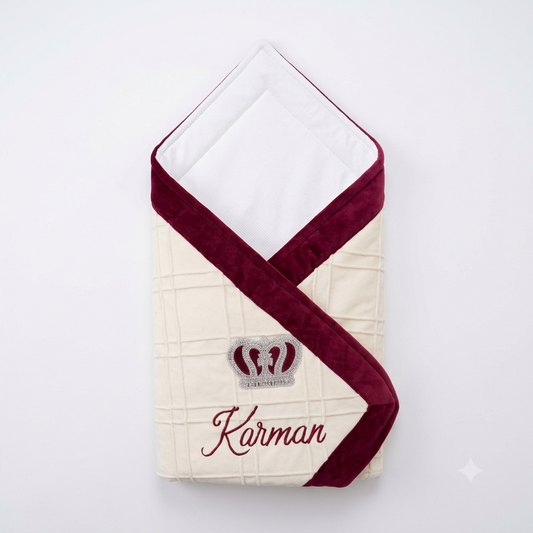 Burgundy Crown Baby Wrap