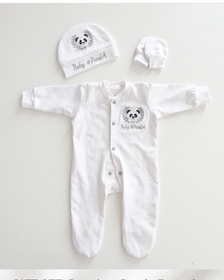 Cute Panda Romper Set