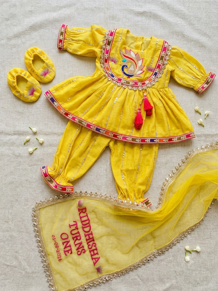 Yellow-peacock outfit