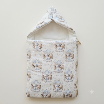 Blue Carousel Baby Wrap