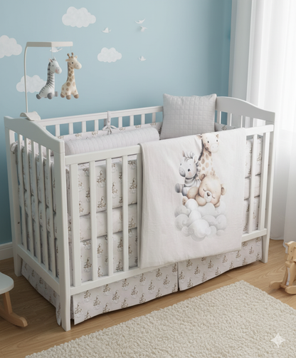 Blue Sky Safari Baby Bedding Set