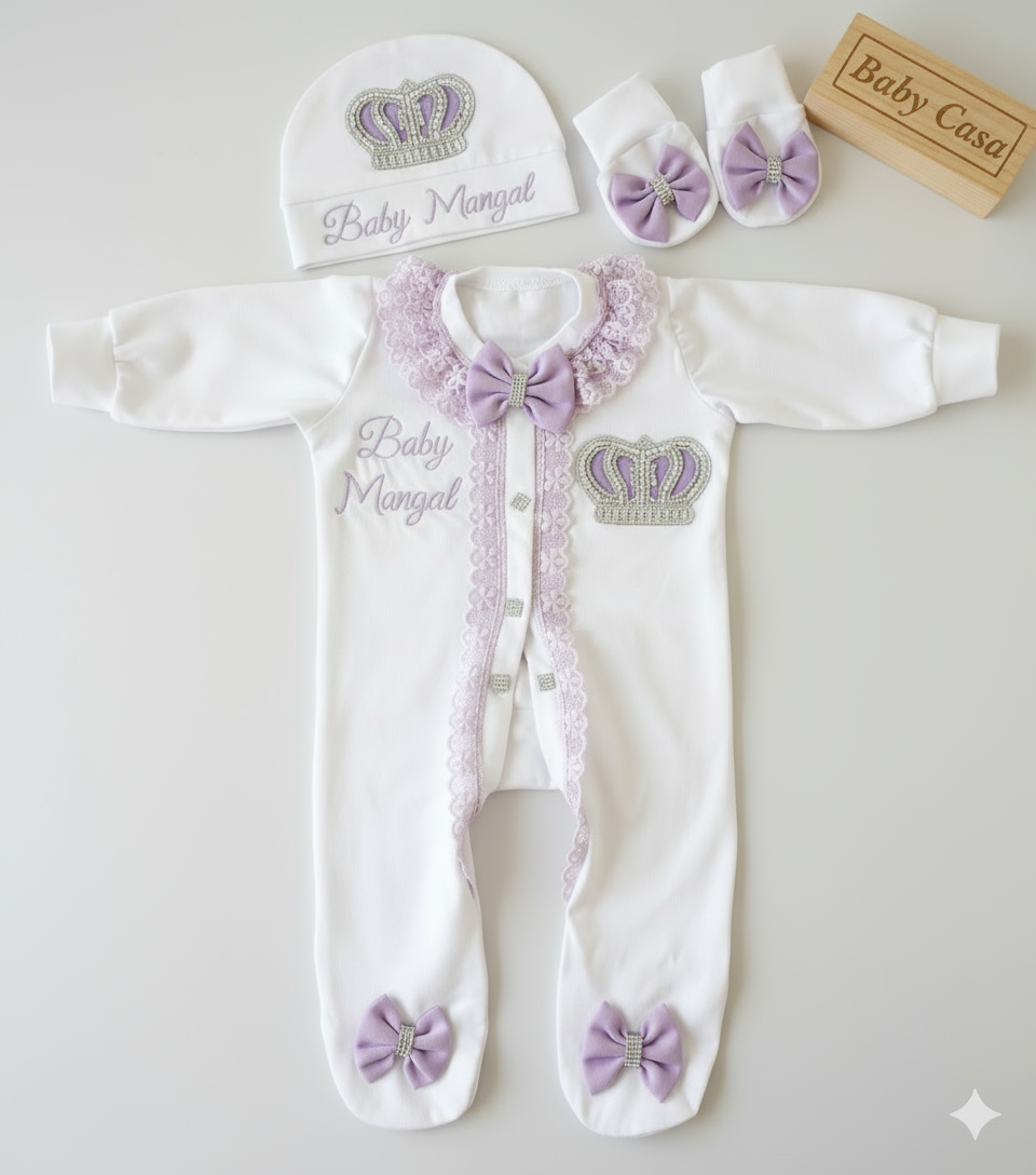 The Lilac Lace Romper Set