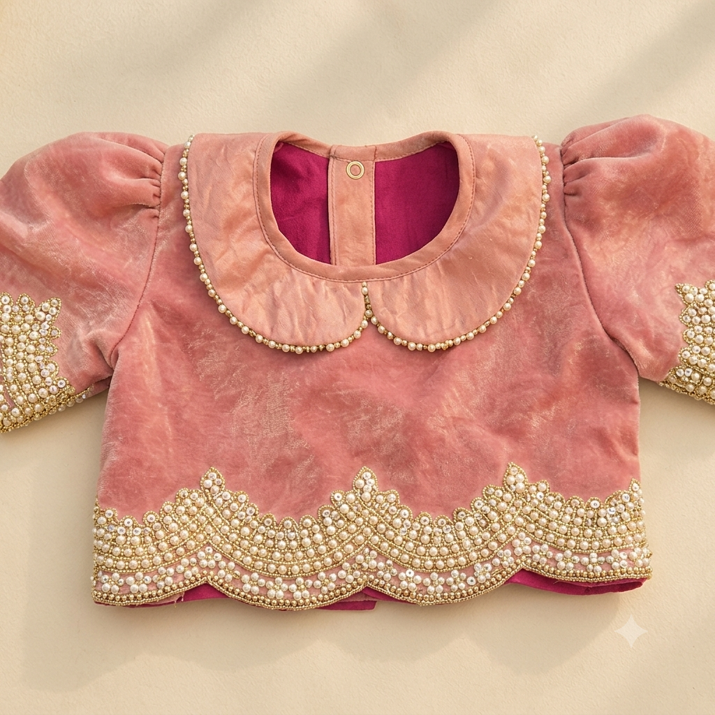 Dusty Rose Pearl Lehenga Set