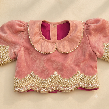 Dusty Rose Pearl Lehenga Set