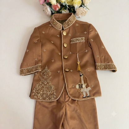 Bronze Gold Royal Kurta Set