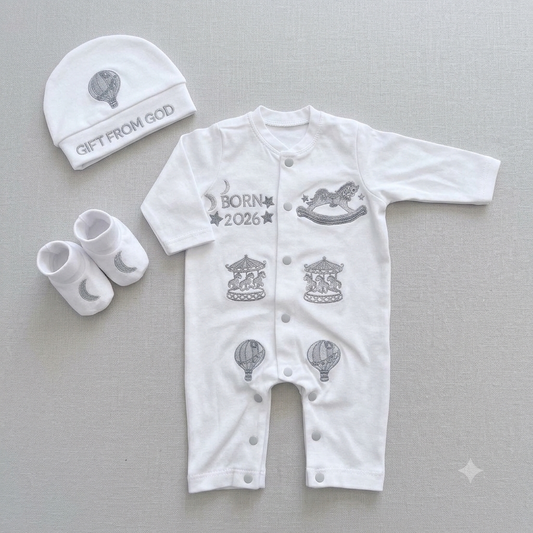 White Gift From God Romper Set