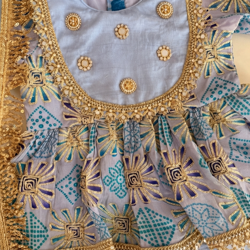 Sky Blue Festive Girl Set