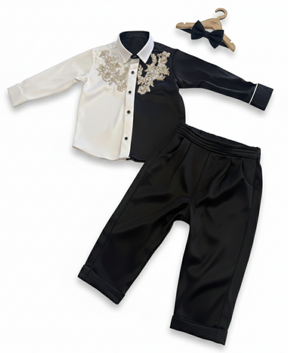 The black-white semi formal