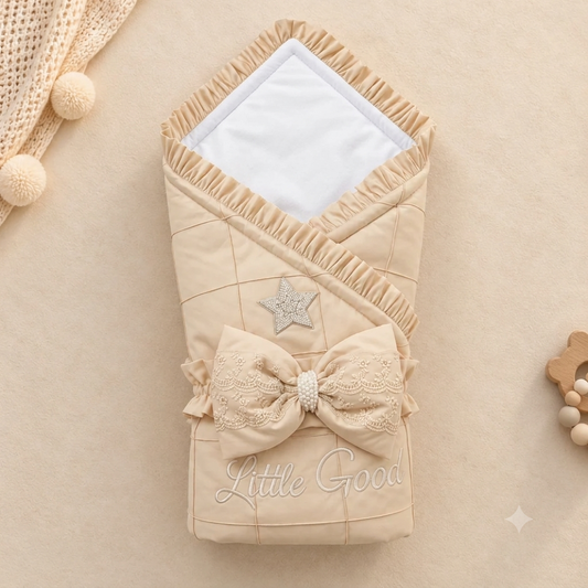 Beige Star Baby Wrap