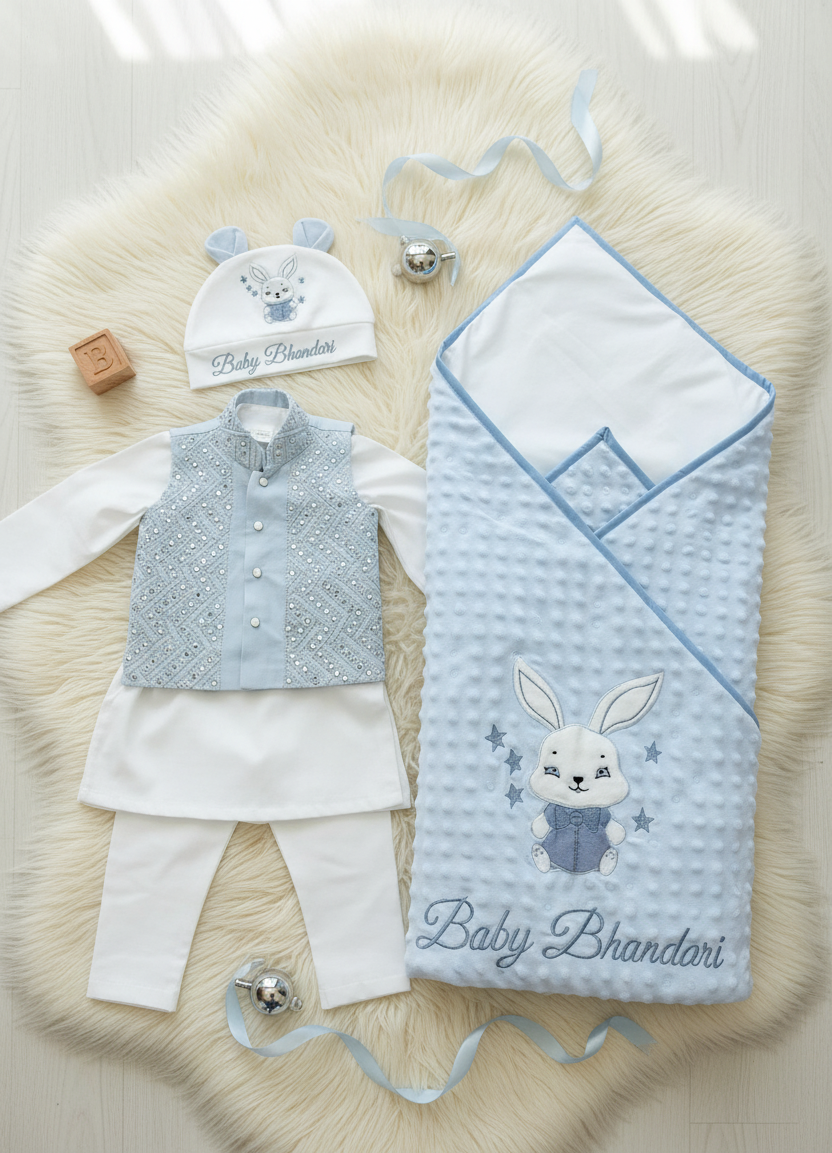 The Blue White Rabbit Combo Set