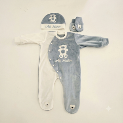 Grey Teddy Roomper Set