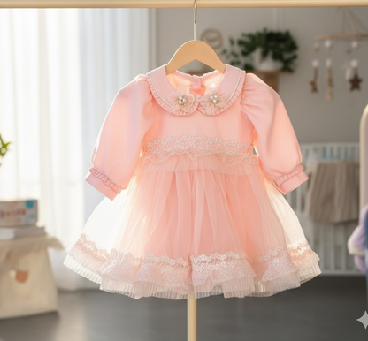 The Peach Lace Frock