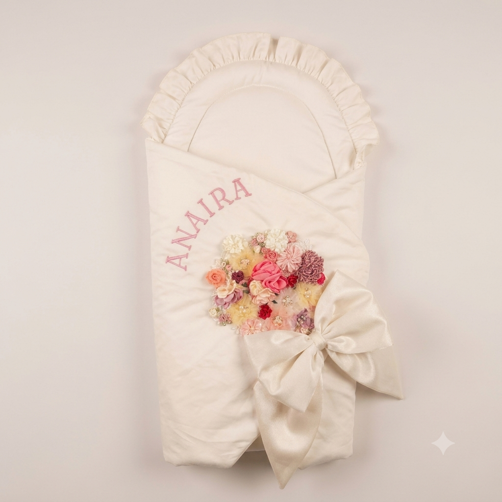 Floral Bouquet Ivory Wrap