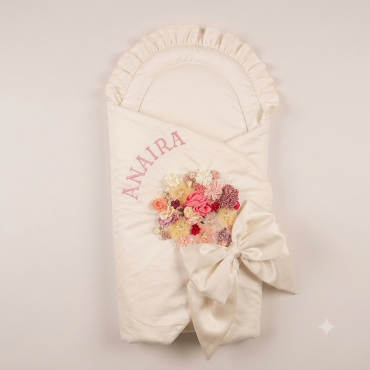 Floral Bouquet Ivory Wrap