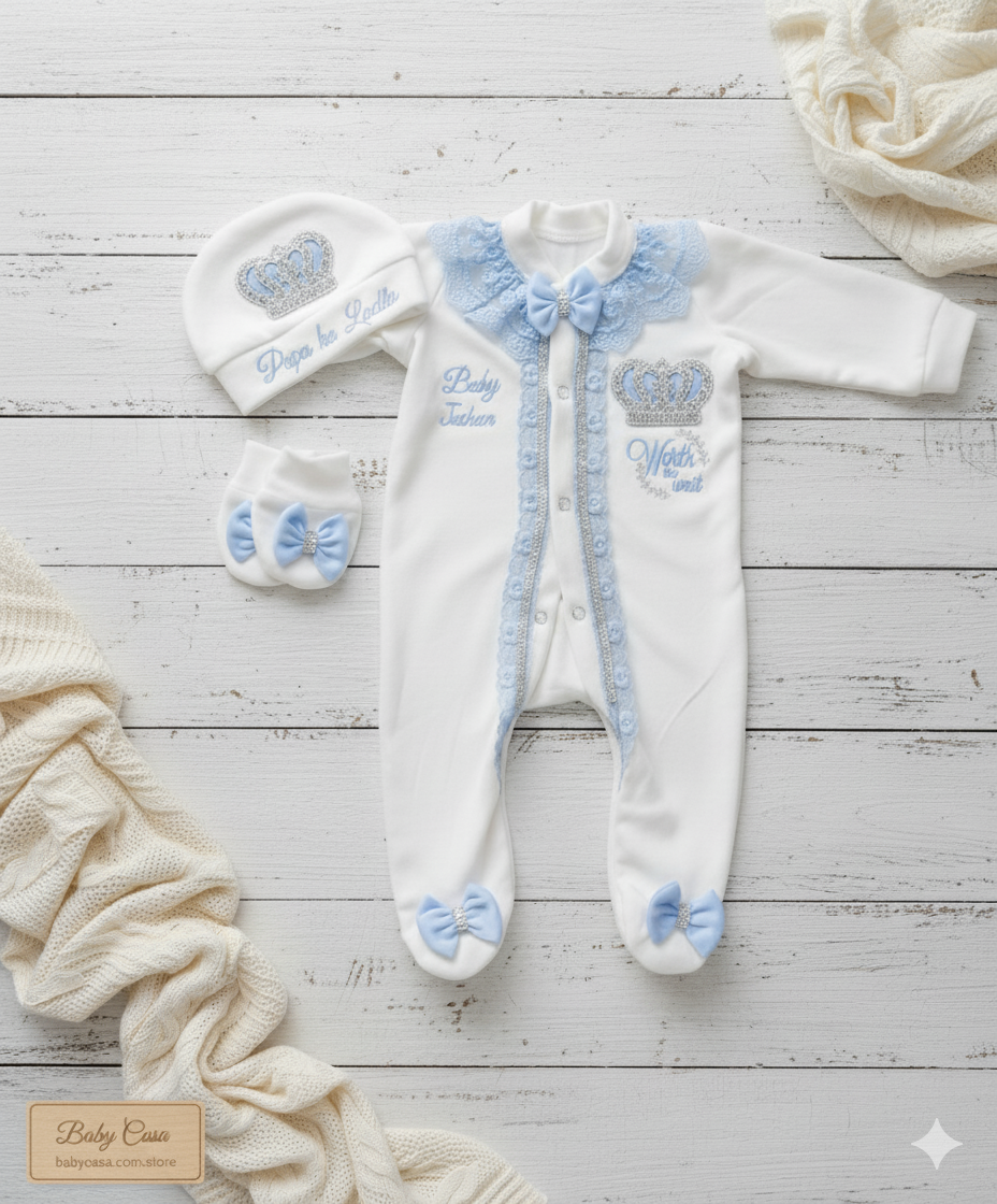 The Blue Lace  Crown Combo Set