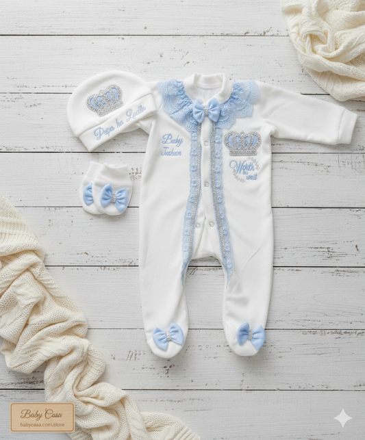 The Blue Lace  Crown Combo Set