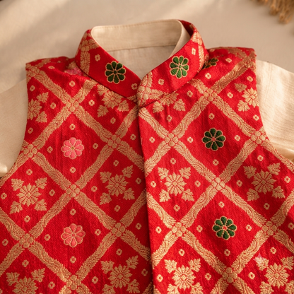 Red Diwali Twinning Set