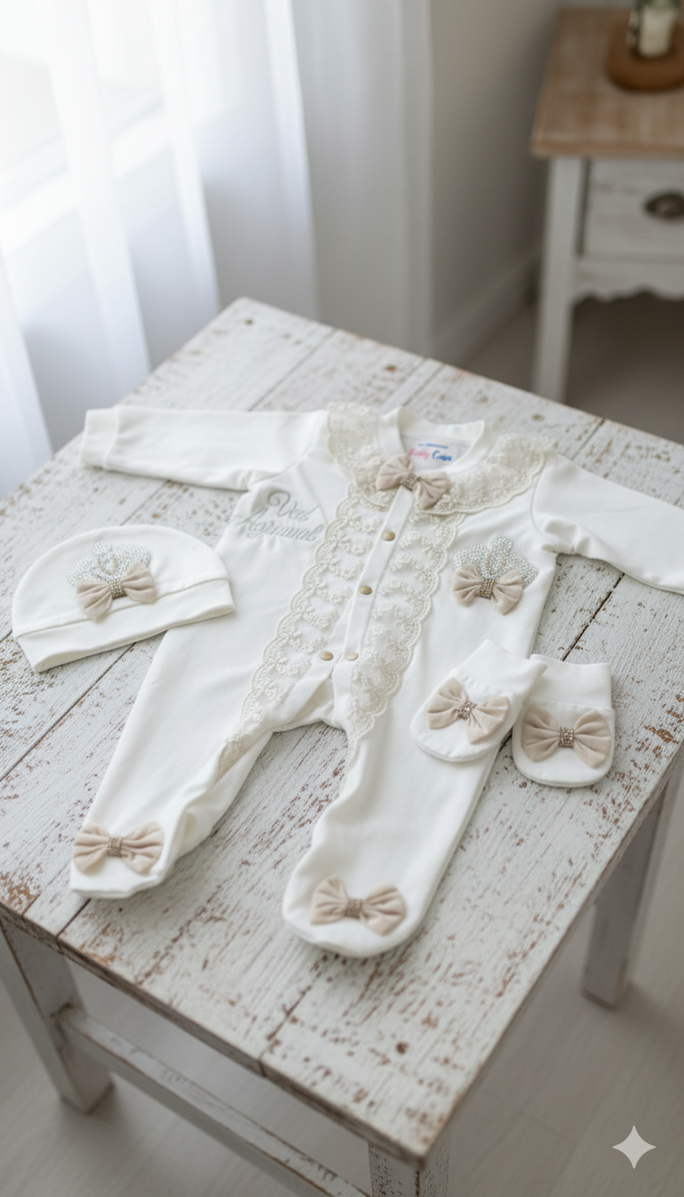 The Ivory Lace Romper Set