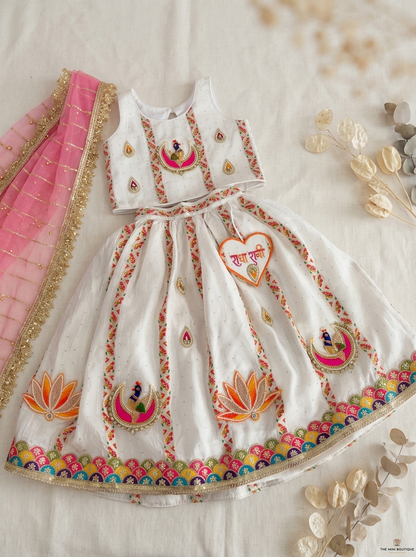 Ivory Peacock Lehenga Set
