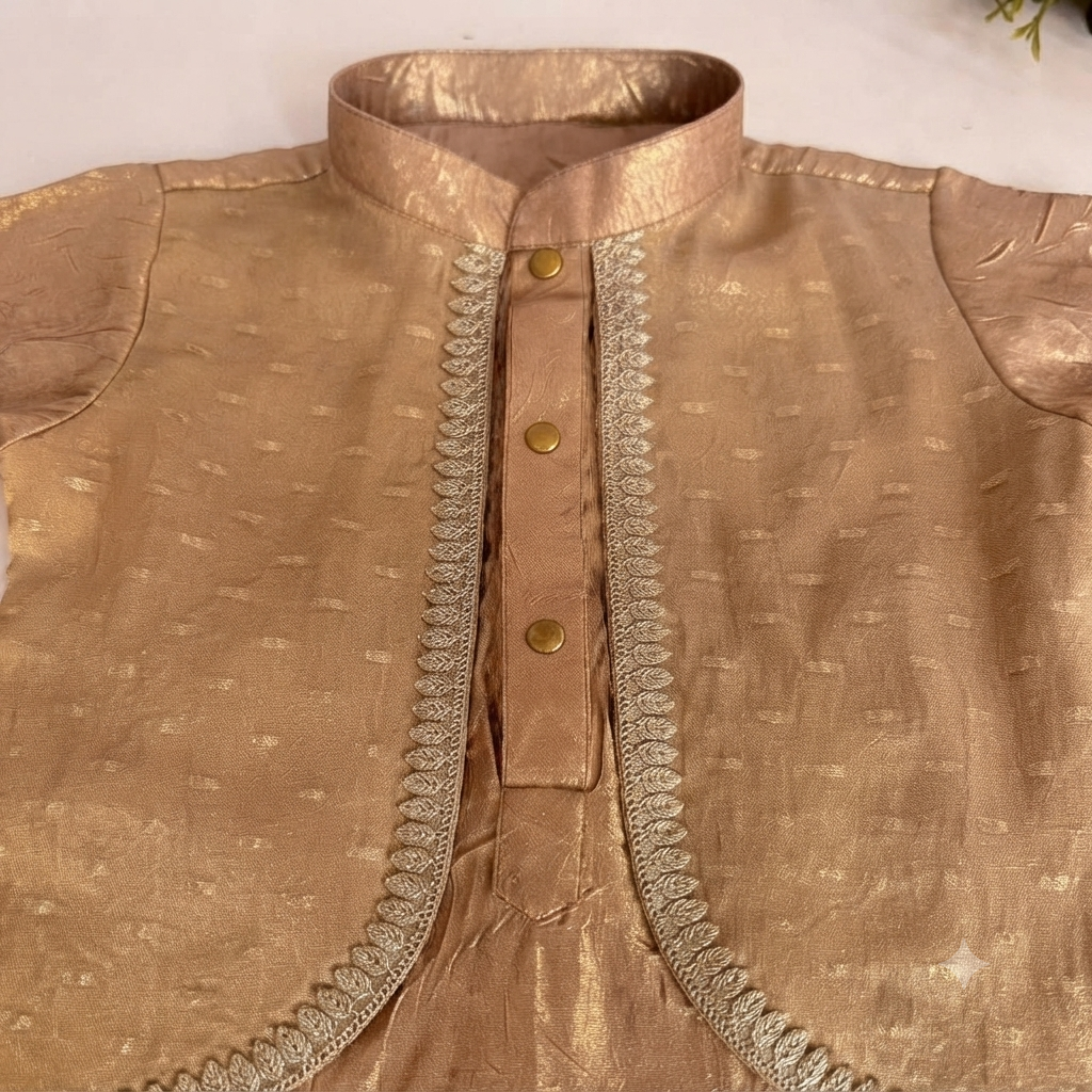Golden Festive Kurta Set