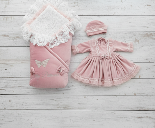 Bow Wrap & Romper Themed Set