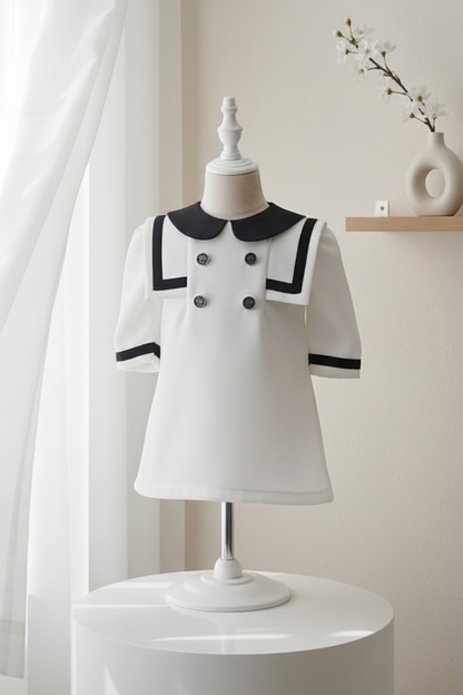 Sailor Collar Semi Formal Dress
