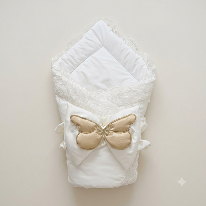 Ivory Butterfly Lace Wrap