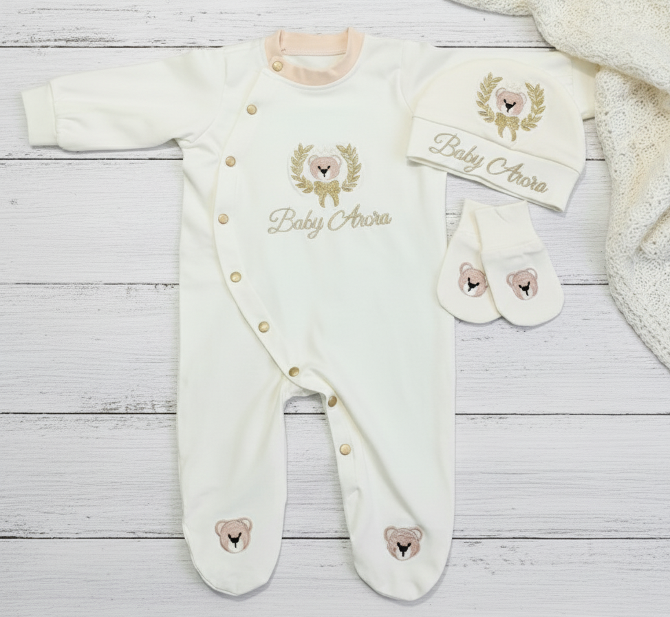 The Side Pattern Romper Set