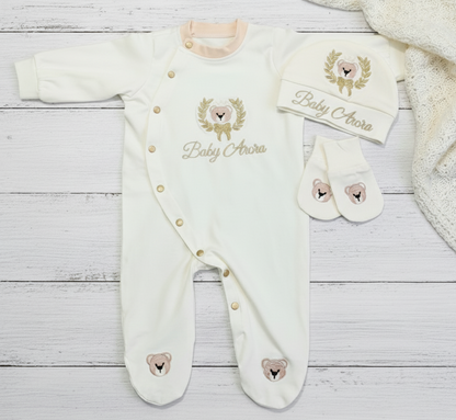 The Side Pattern Romper Set