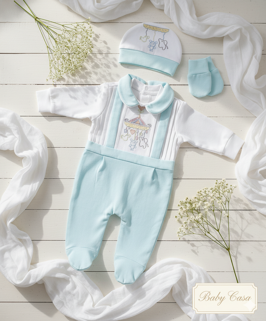 The Embroidery Animal Romper Set