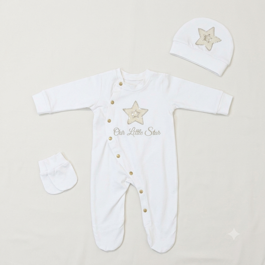 Ivory Little Star Romper Set