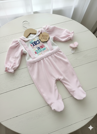Pink Printed Baby Romper