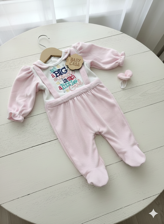 Cozy Comfort & Sweet Style: Pink Velour Baby