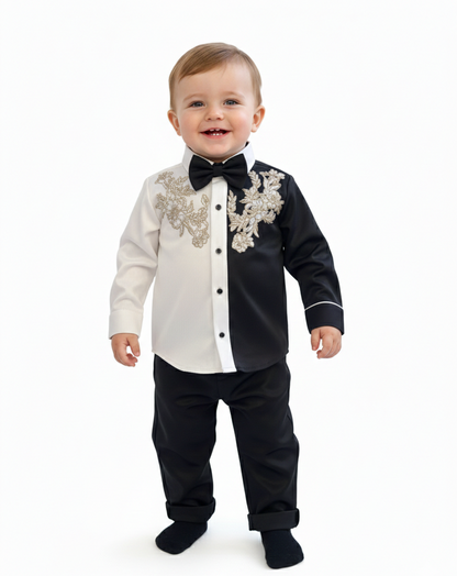 The black-white semi formal