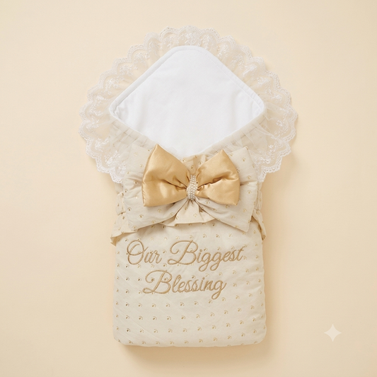 Golden Bow Ivory Wrap