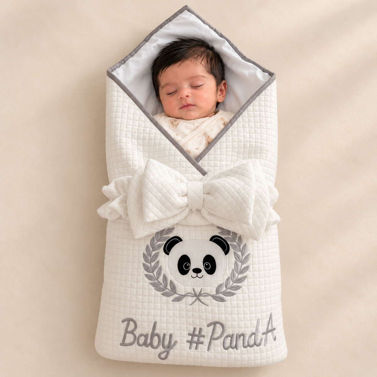 Grey Panda Baby Wrap